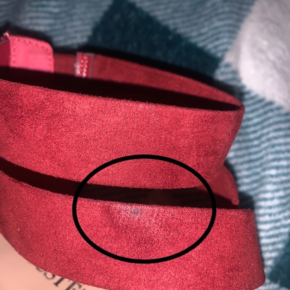 *NEW* JustFab Ismay Burgundy Brick Red Wedges - Picture 16 of 16